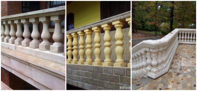 Construções com balaústres de concreto 1