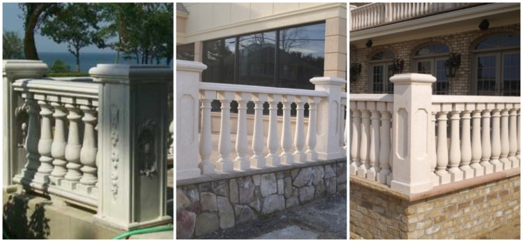 Construções com balaústres de concreto 2