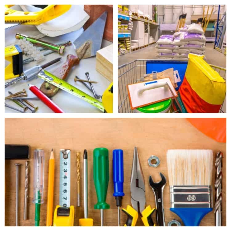 Lista de materiais de construção