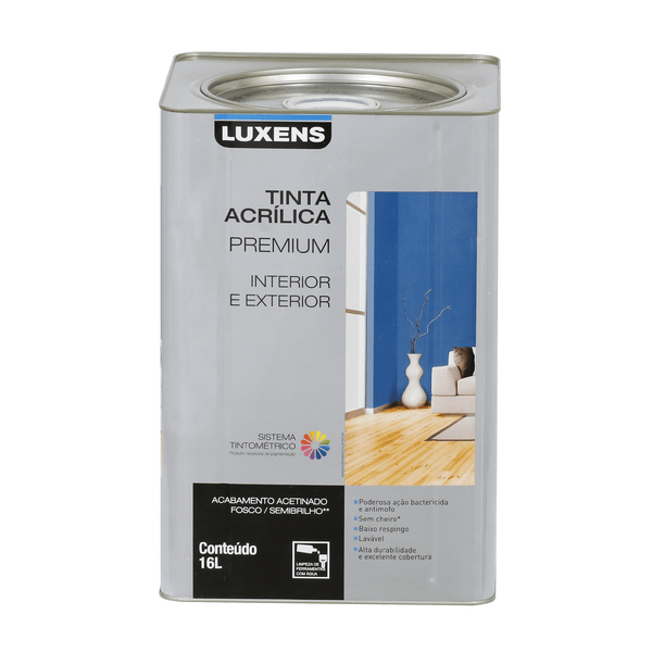 Tinta Acrílica Fosco Premium Branco Luxens
