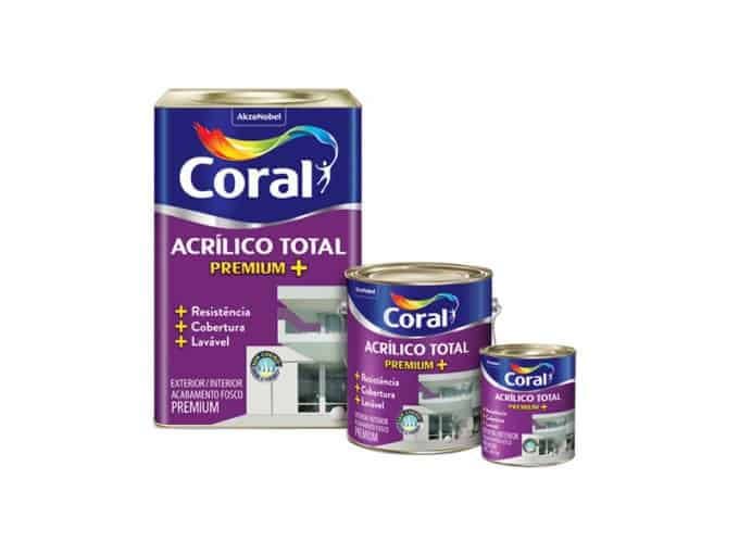 Tinta Acrílico Total Fosco Premium Coral