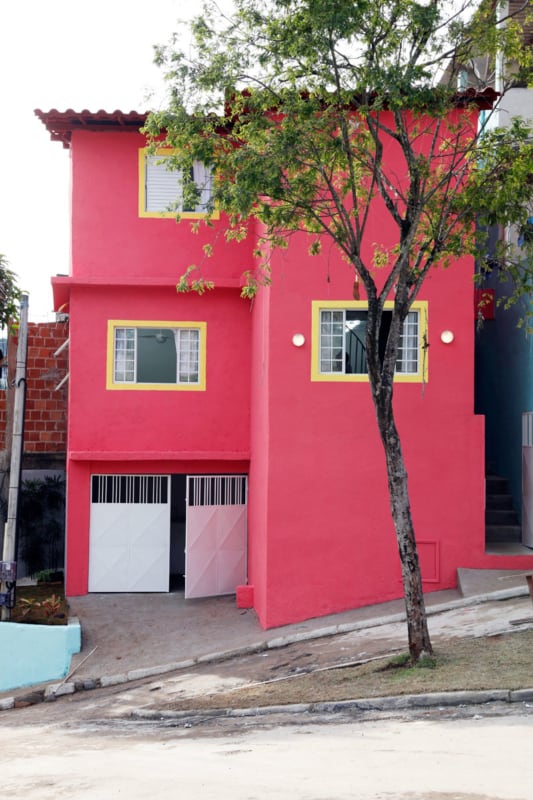 cor rosa para casas