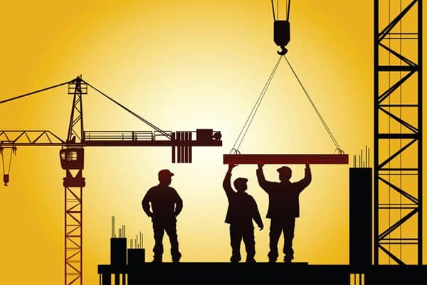 obra de construção