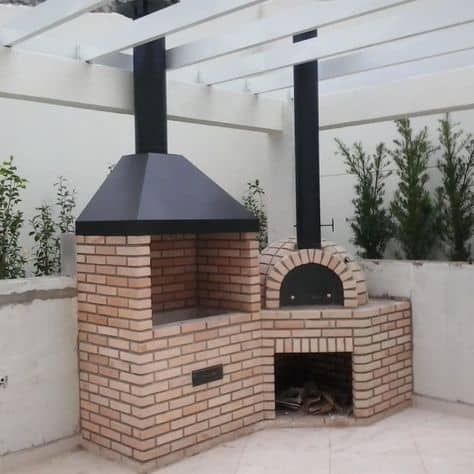 Forno de pizza a lenha completo
