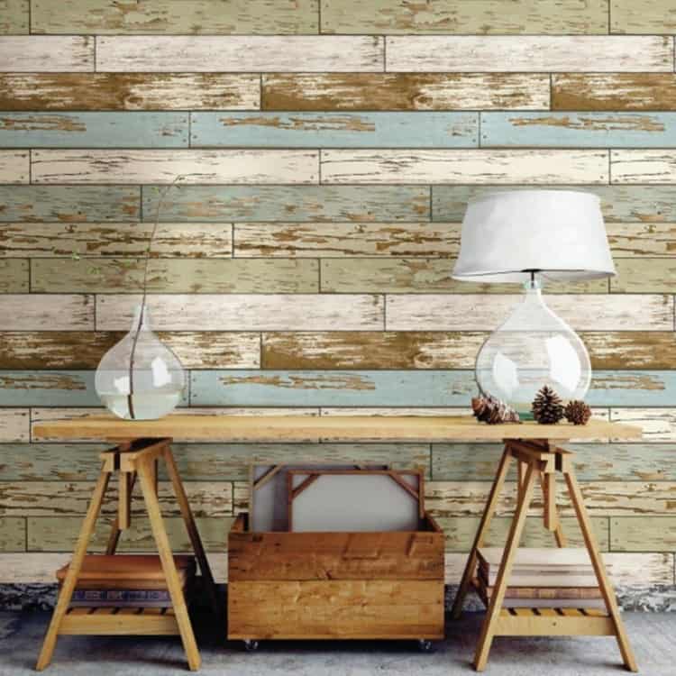 Estilo rústico de madeira em adesivo para parede