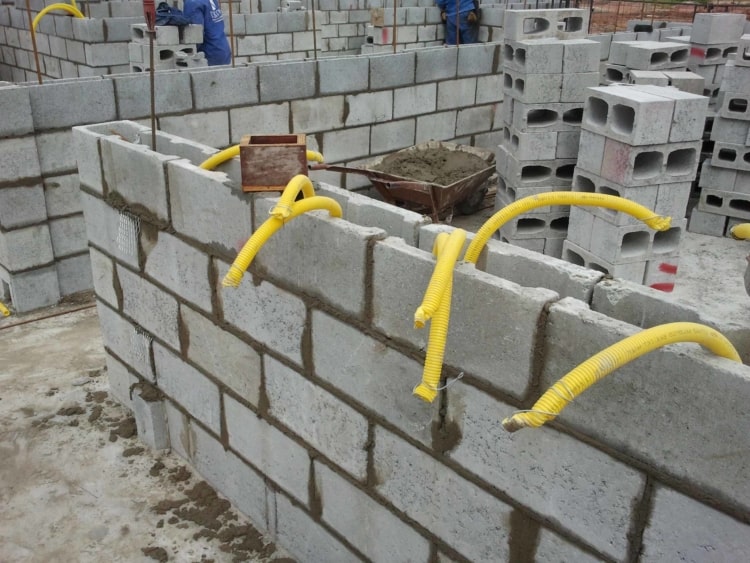 alvenaria com bloco de concreto