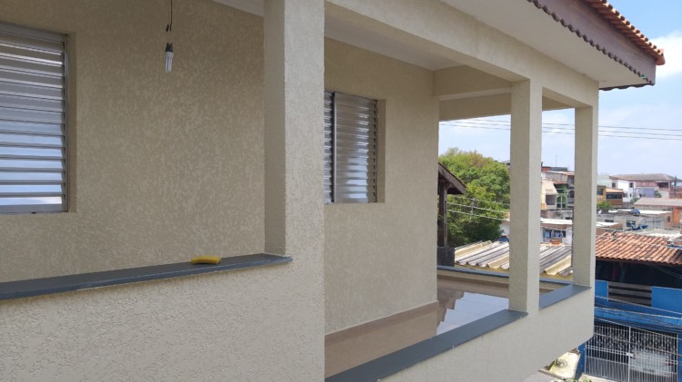 casa com textura projetada