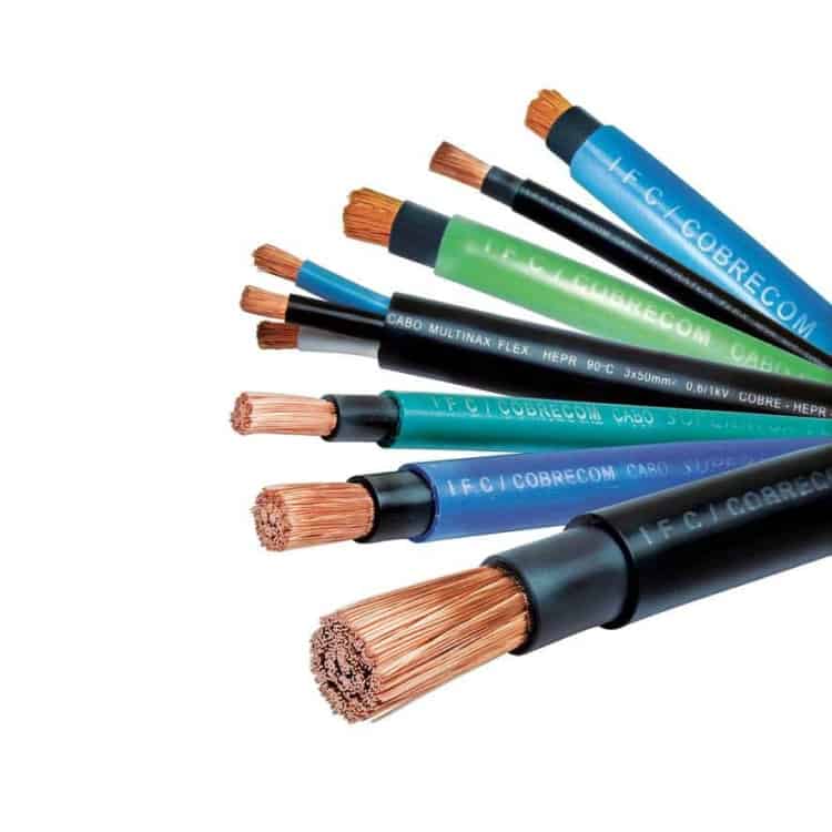 fios e cabos de energia