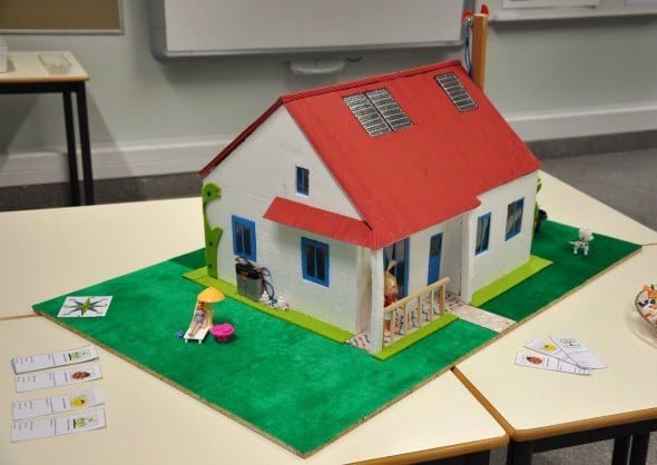 ideia de casa com material reciclado