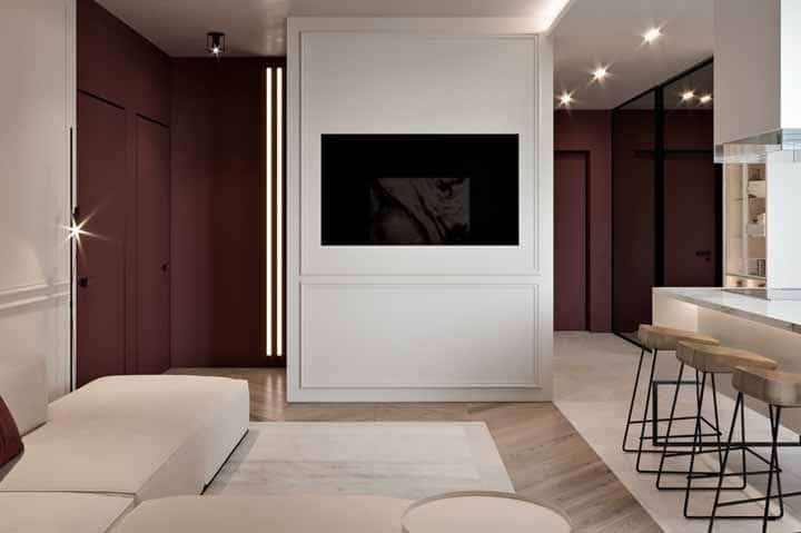 sala grande com gesso acartonado