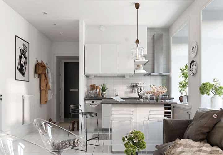 sala pequena com gesso