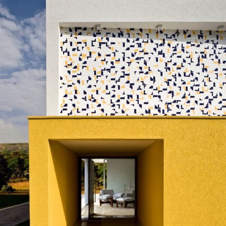 textura projetada amarela
