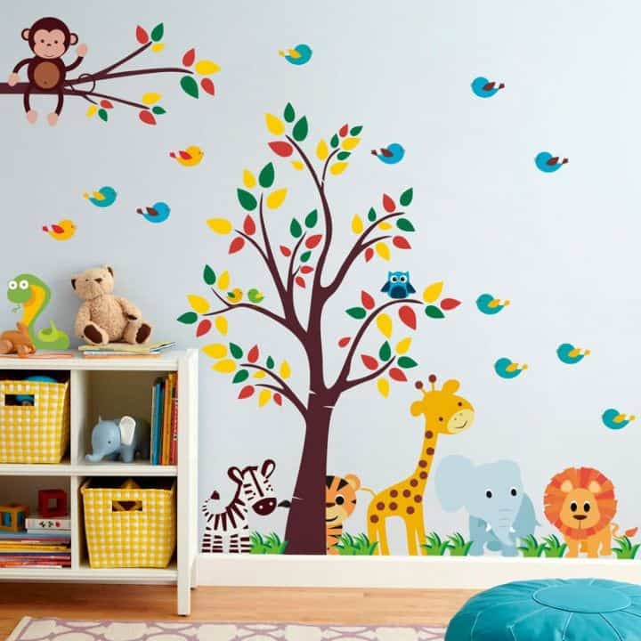 adesivos para quarto de bebê safari 1