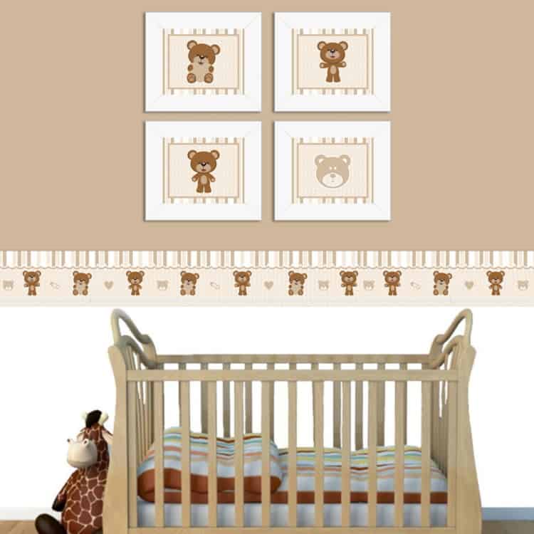 adesivos para quarto de bebê urso